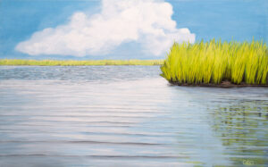 "Chincoteague Bay", Geo McElroy, Oil on Canvas (Framed), 36" x 48"