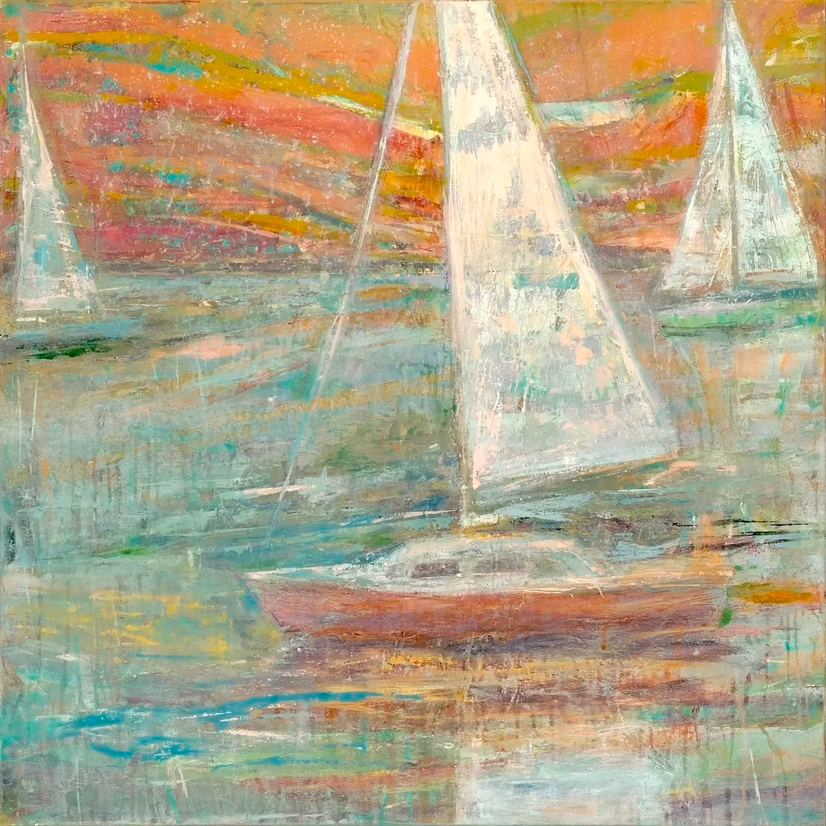 Regatta Spa Creek, Jo Fleming, Fine Art Print on Canvas